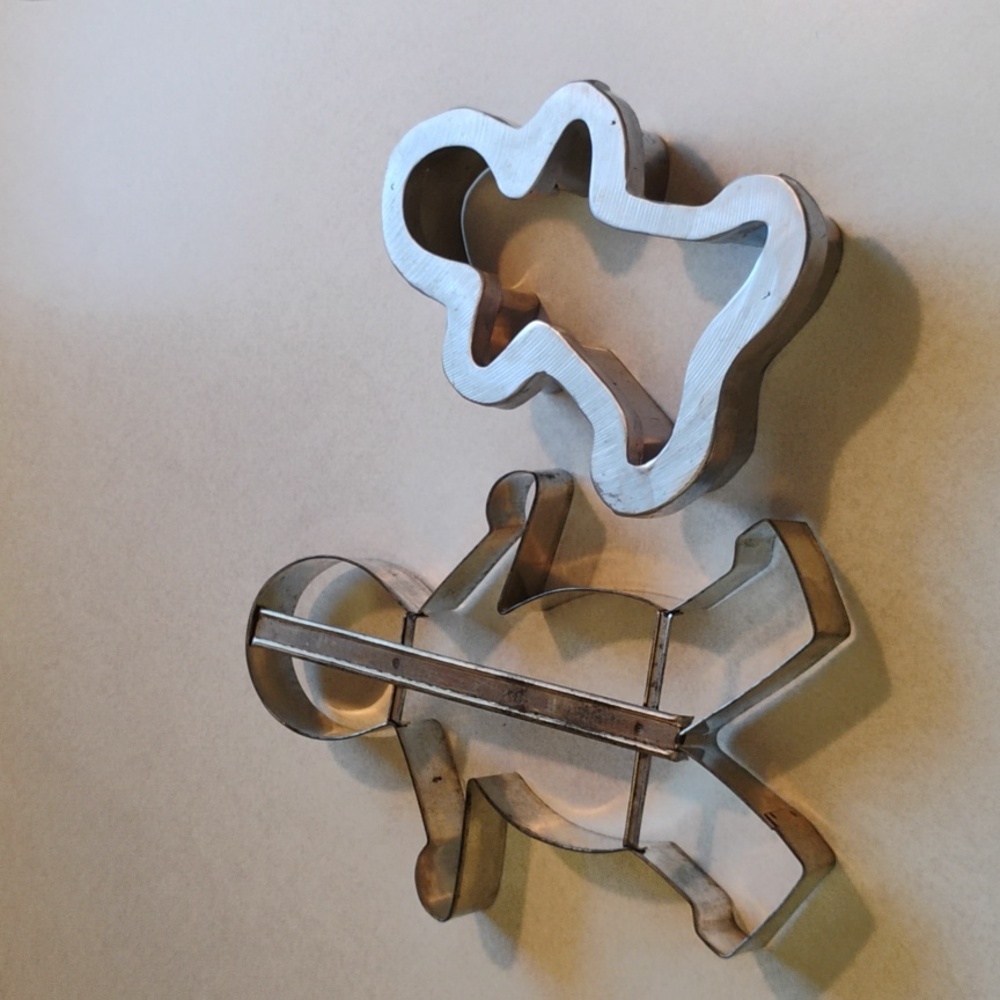 Set/2 Gingerbread Man Metal Cookie Cutters
